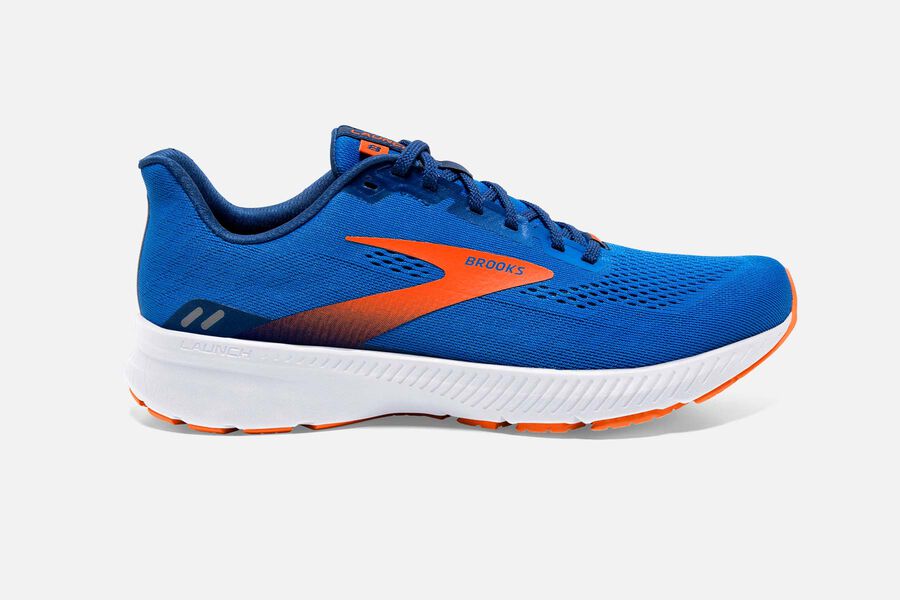 Brooks Running Shoes - Launch 8 Road Mens - Blue/Orange - FWY-092436